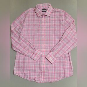Lauren Ralph Lauren Men's Button-down Shirt Size XL Pink Check Stretch Regular